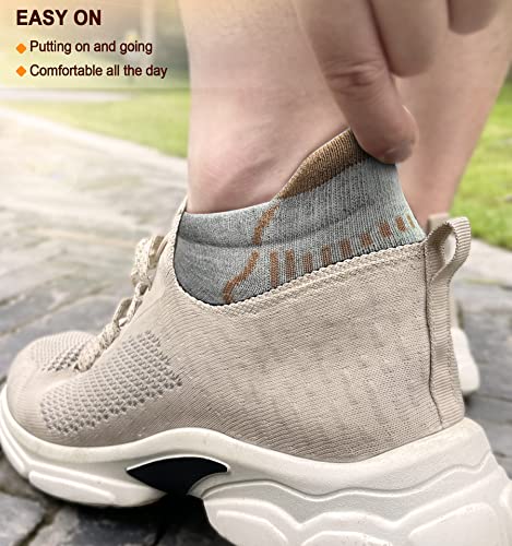 Image of BULLIANT Men Running Ankle Socks 6Pack-Cushioned Support-Low Cut No Show