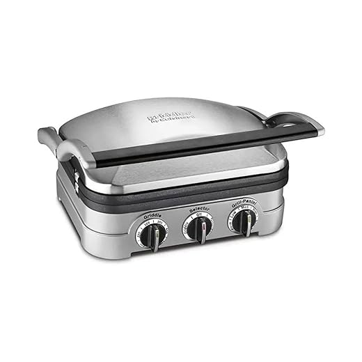 Grill Eletrico Cuisinart Griddler Aço Escovado 220v Gr-4ncbrb