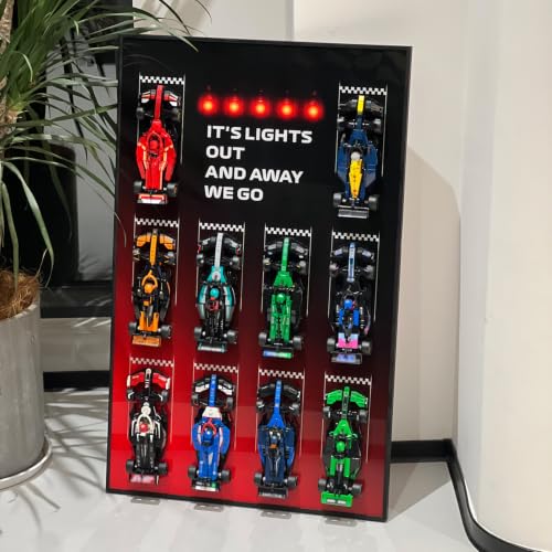 Image of iLuane Display Wallboard for Lego Speed Champions Collector's Pack 66802, Display Frame for 10 Cars, Ideal for Adult Collectors, Home & Office Wall Mount, Style B(Cars Not Included)