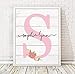 CANARY ROAD Girls Monogram Print | Choose Your Color | Girls Wood Nursery | Rustic Nursery | Nursery Name Decor | Pink Nursery Sign | Girls Room | Girls Room Decor | Dorm Decor | Tween Girls Gift