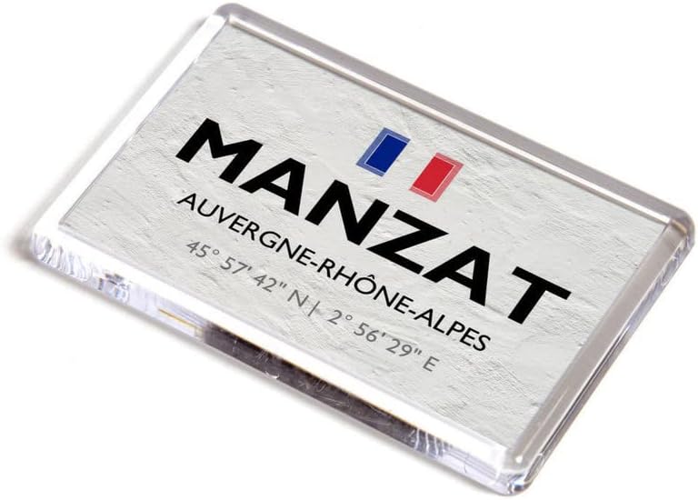 FRIDGE MAGNET - Manzat - Auvergne-Rhone-Alpes - France - Lat/Long
