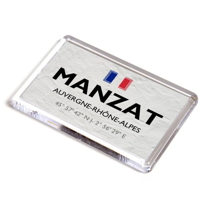 FRIDGE MAGNET - Manzat - Auvergne-Rhone-Alpes - France - Lat/Long