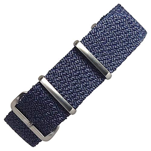 Image of time+ Tropic NATO G10 Perlon Military Watch Strap Black - Choose Hardware & Width (18mm,20mm,22mm)