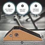 Squat Wedge Block Cork 2 Pack - Non Slip Heel Elevated Wedge and Calf Raise Block - Slant Board for Squats to Avoid Muscle Strain - Image 4