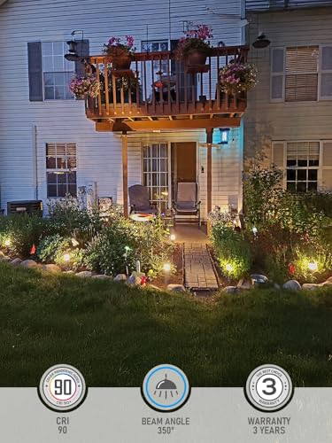 Image of LEONLITE 12-Pack Low Voltage Landscape Pathway Lights, 3W, CRI90, 3000K