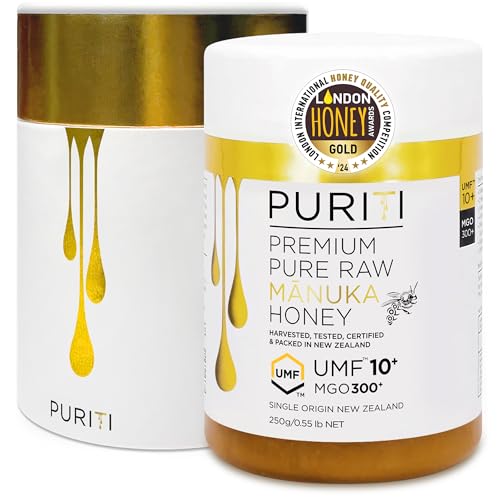 PURITI Manuka Honey MGO 300+ / UMF 10+ | 100% Pure Genuine Raw Manuka Honey | 8.8 Oz / 250g | Harvested, Tested, Certified and Packed in New