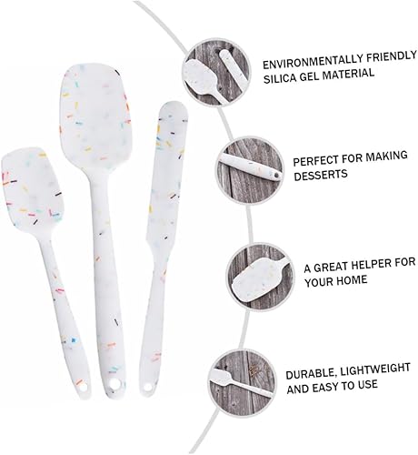 Miniatura 3 de Angoily Food Grade Silicone Scraper Flexible Non-stick Butter Spatula Baking Tools for Mixing Stirring Folding Cookware Safe Kitchen Utensils