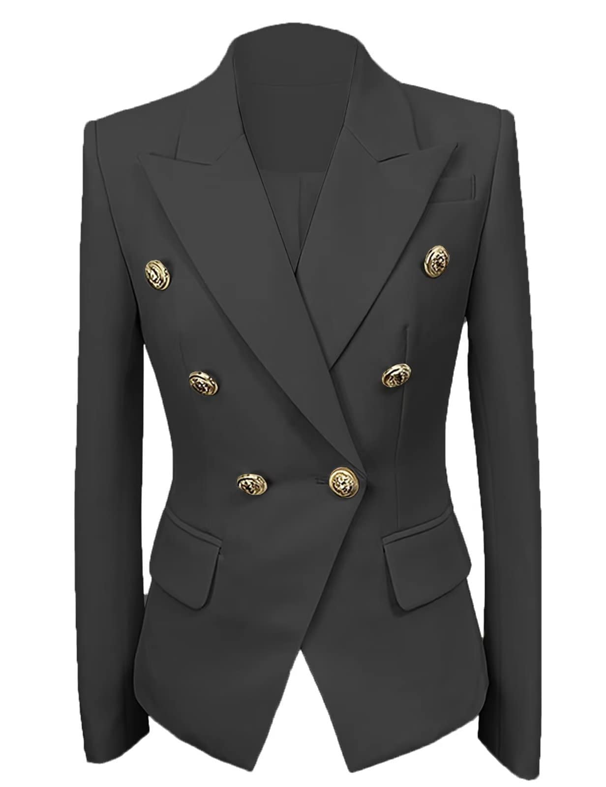 Womens 2023 Fashion Spring Lapel Collar Buttons Blazer Jackets for Women Business Casual