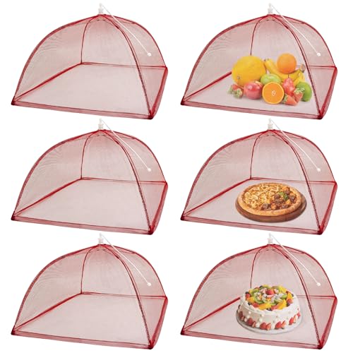 Food Tent Covers 6PC Pop-Up Mesh Food Covers...