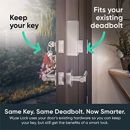 Wyze Lock Wifi & Bluetooth Enabled Smart Door Lock, Wireless & Keyless Door Entry, Compatible With Amazon Alexa, Fits On Most Deadbolts, Includes Wyze Gateway And Wyze Keypad #TOP2