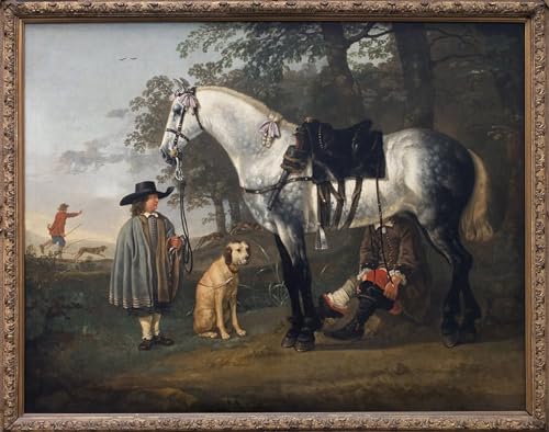 Tableaux graffiti art mural animal gris affiche paysage moderne Aelbert Cuyp 60x90cm