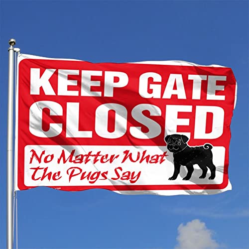Drapeau carlin Keep Gate Closed pour chambre d'ado 152x244 cm - 3