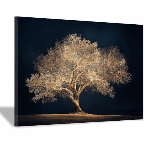Arbre de vie poster nature grand format 70x100 cadre blanc tableau mural salon