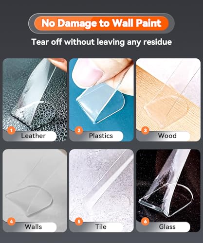Cosygo Large Mounting Putty No Trace, Museum Double Sided Tape Glue Adhesive Dots Clear Sticky Tack, Non-Toxic Picture Hanging Adhesive, 0.39 x 0.78 in (252 Pcs) — view 3