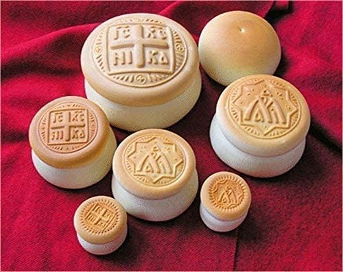 Miniatura 9 de Sello de madera para pan sagrado liturgia ortodoxa. Prosphora tradicional. Sellos cortadores de galletas. Formas para hornear utensilios para