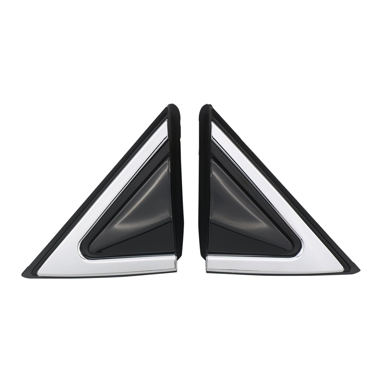 Moldura de esquina de espejo para guardabarros omoZone, izquierda y derecha, cromada, compatible con Hyundai Santa Fe XL Sport 2013-2018, reemplaza 86180-2W000 y 86190-2W000
