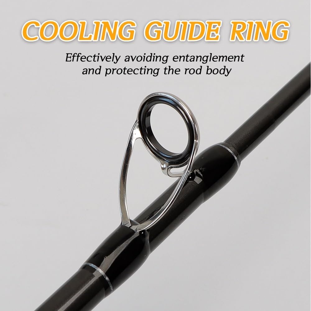 Wędka 4-Section Jigging Spinning Rod 1.98-2.4M Heavy Action 10-68g Lure(2.1m)