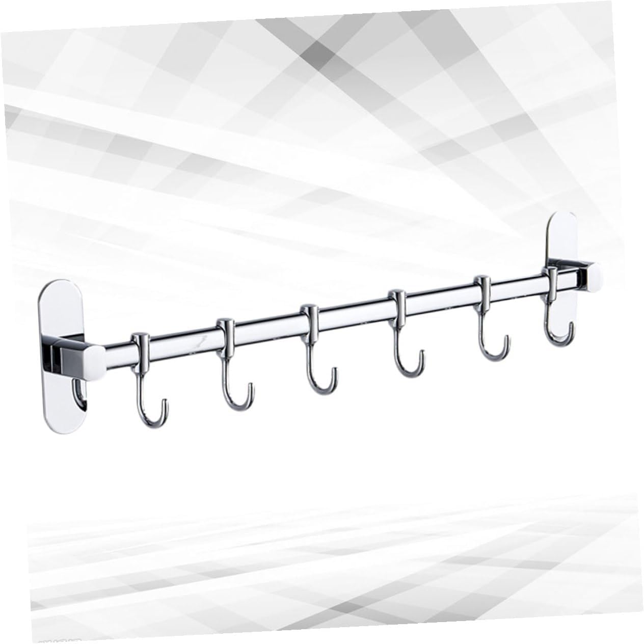 Stainless Steel Kitchen Hanger Rack Multi-Functional Wall-Mounted Storage Organizer with Hooks Easy to Install for Knives Cookware Towels and More