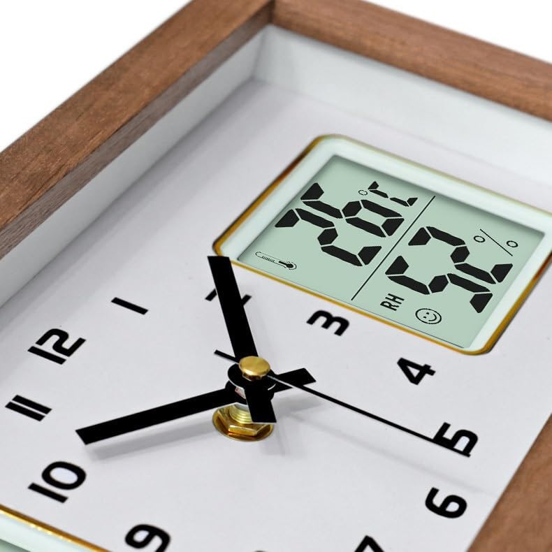 Reloj de mesa retro vintage: reloj de madera maciza para escritorio y hogar 5