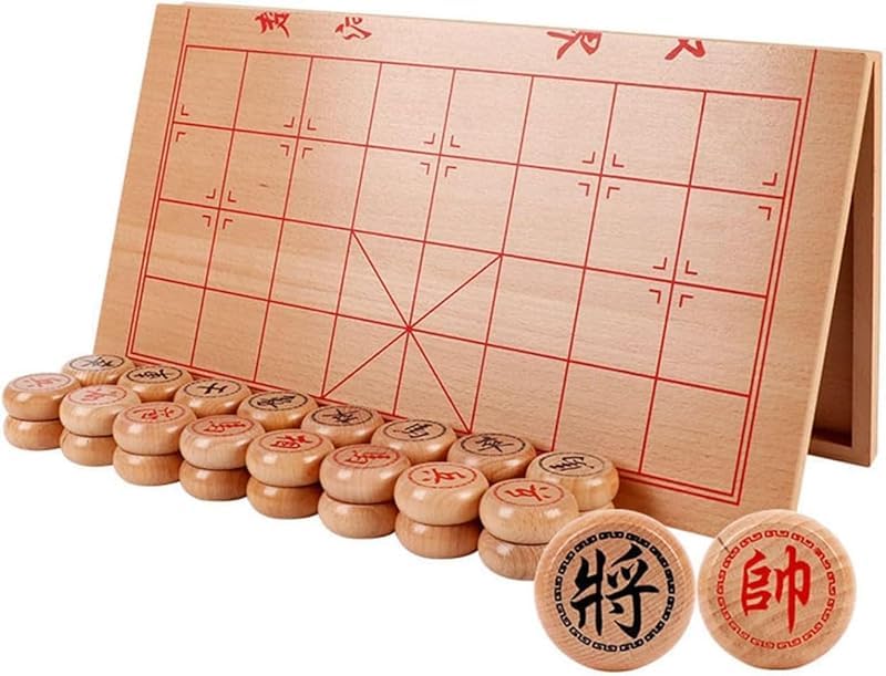 Amazon | KryZaro中国象棋セット（折りたたみ木制盤・47×23×4.5cm