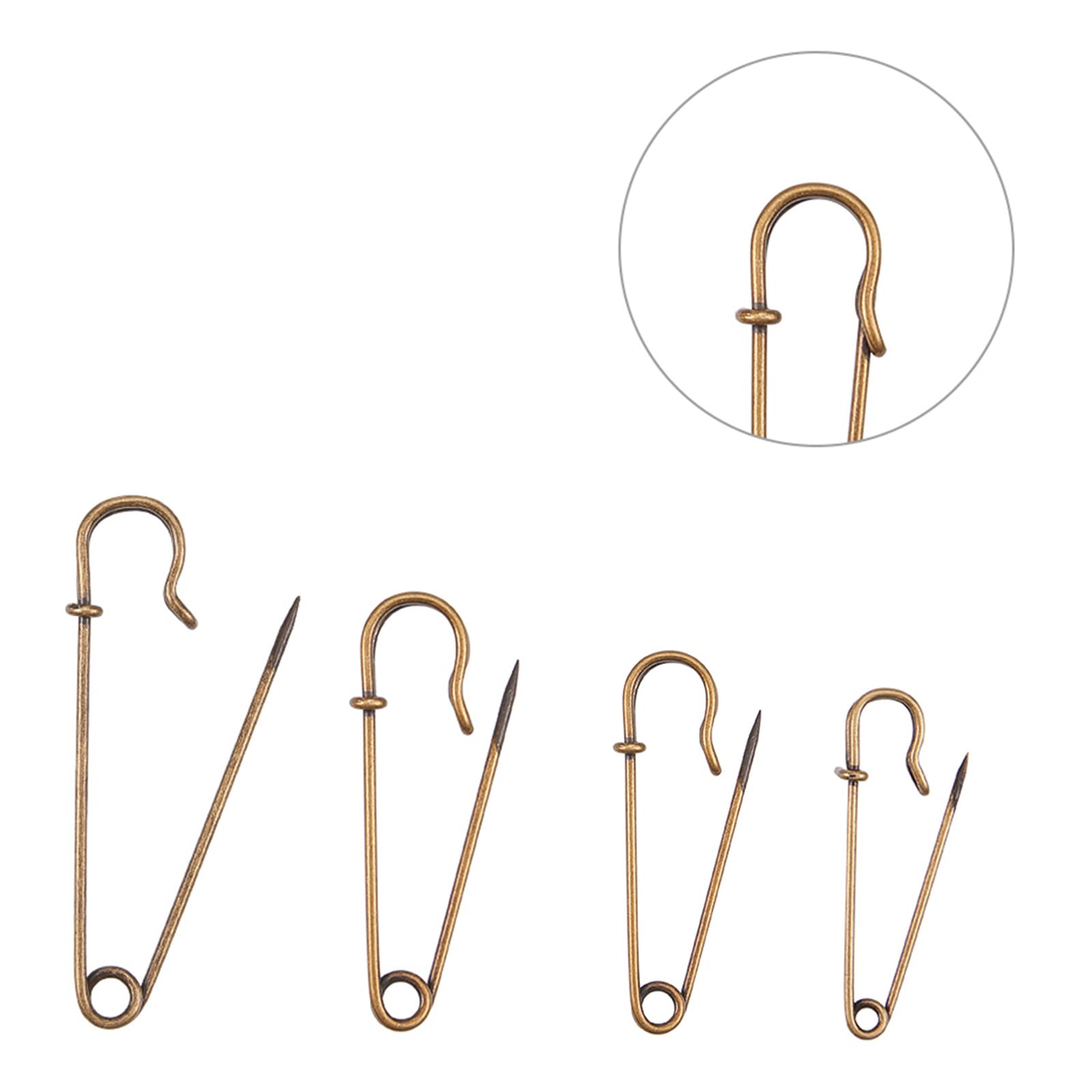 20 spille di sicurezza in metallo resistente per coperta in tessuto lavorato a maglia, gonne, Kilt Crafts (argento, lunghezza 7,6 cm