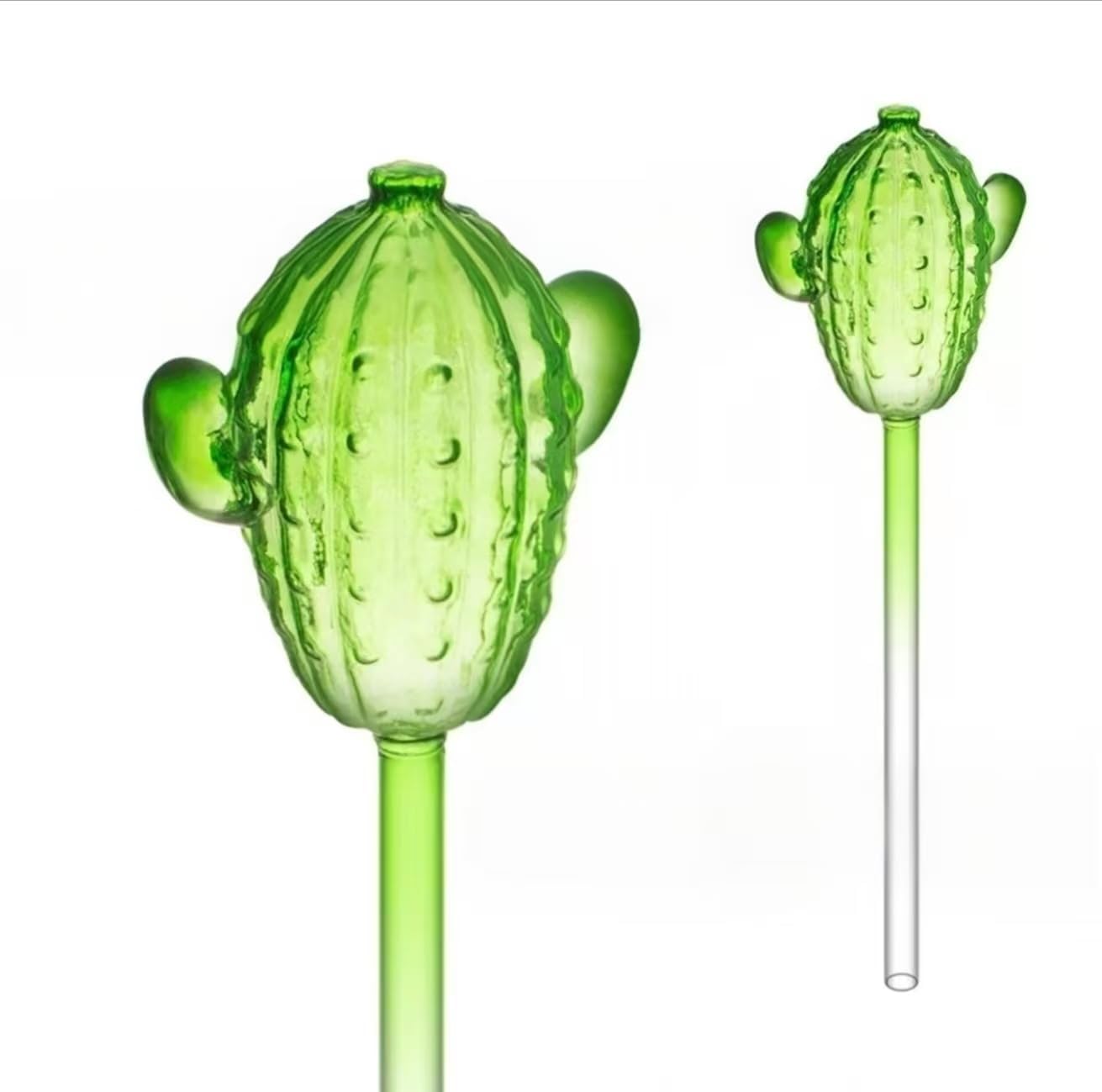 Cactus Shape Self Watering Planter Insert Clear Plant Glass Watering Bulbs Automatic Watering Drip Irrigation Device for Indoor and Outdoor Plants (Cactus, 2pcs)