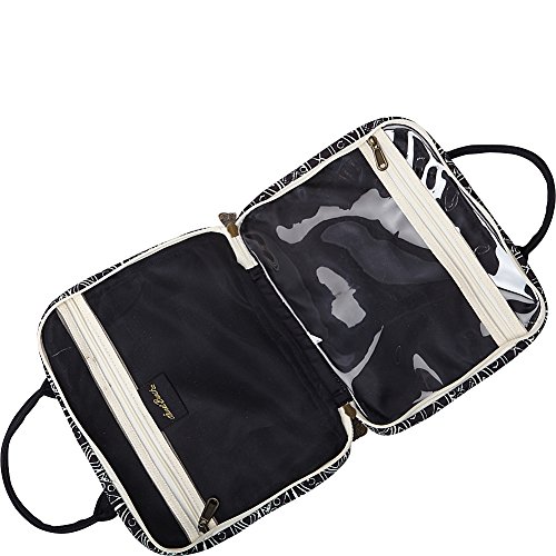 Bolso de viaje cosmético Laurel Burch Wild Cat Negro y Blanco miniatura 3