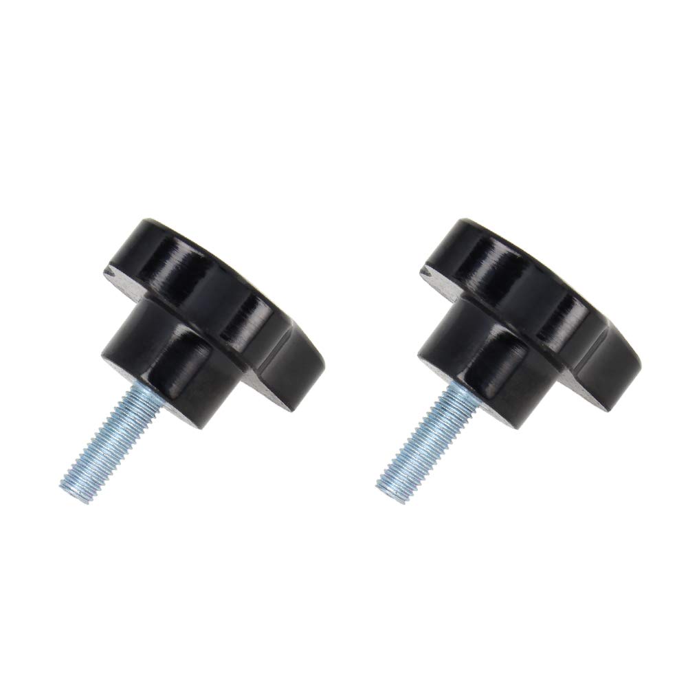 Othmro Men's M8×25Mm Thread Clamping Knobs Grip, 2Pcs Thumb Screws Star Head Handle Knobs Tightening Screw Bakelite Knob
