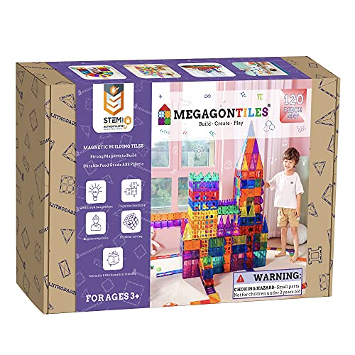 Up To 40% OFF MegagonTiles 120PCS Premium Magnetic Tiles  Magnetic Toys 
