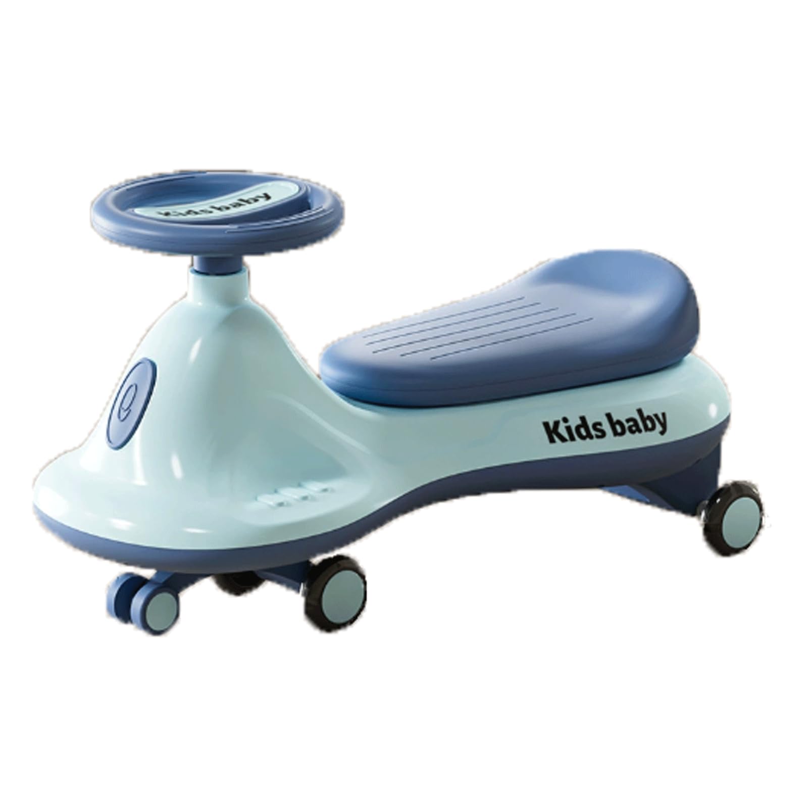 Samochód na biegunach, Wiggle Car Music Light Anti-rollover Huśtawka samochodowa Cicha lampa błyskowa Wiek 3 i więcej miesięcy(Blue)