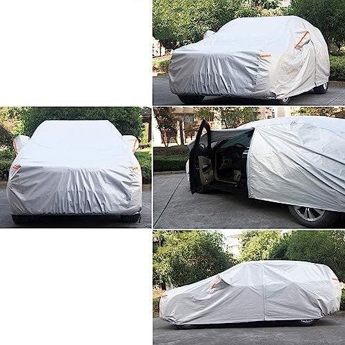 Image of Kayme 6 Layers SUV Car Cover Custom Fit for Hyundai Tucson (2004-2025) Waterproof All Weather for Automobiles, Outdoor Full Cover Rain Sun UV Protection.Silver