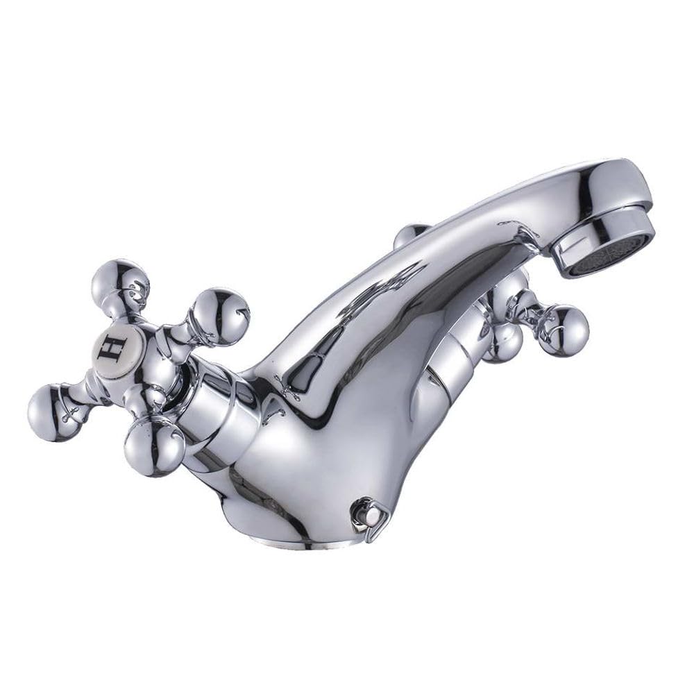 Grifo Mezclador De Lavabo Cromado Clásico – (H11T1C)