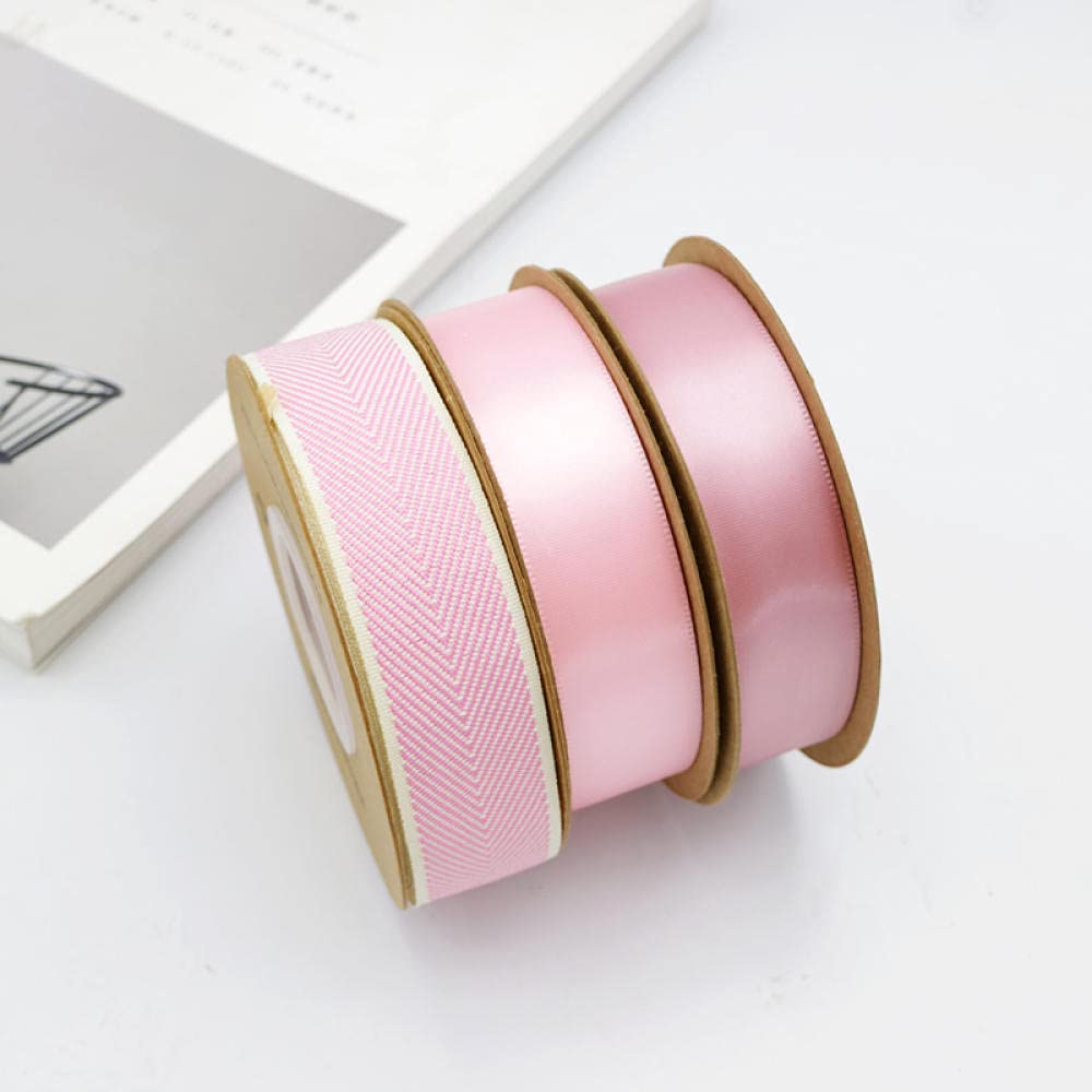 Ribbons For Gift Wrapping Ribbon For Fabric Satin Ribbons Różowa Wstążka 2.5 Cm Walentynki Bukiet Prezent Prezent Pakowanie Pacefier Smoczek Punkt Rolki Poziomy Pasek-Wstążka 154.