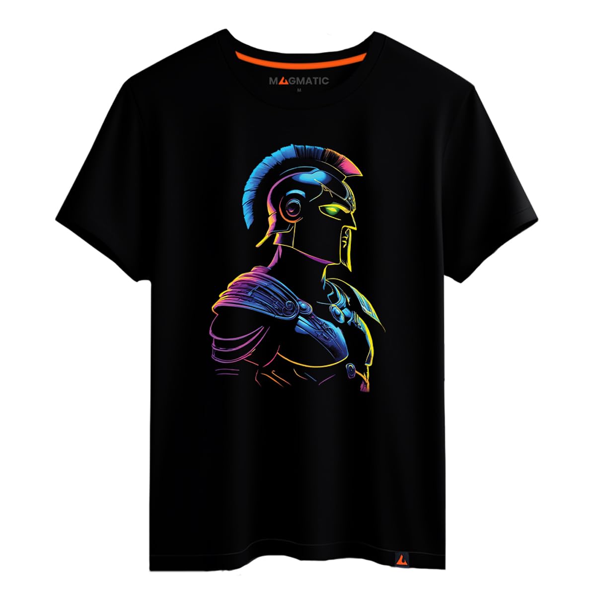 Magmatic - "Gladiator Movie T-Shirt, for Men Unisex Child, Neon Hero Collection Black Premium 100% Cotton T-Shirt, Action Movie Gift, for Men, Cinema Fan