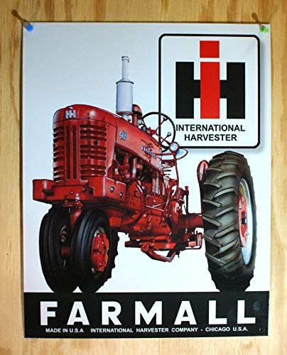 DOGT Farmall Tin Sign Chicago USA Tractor International Harvester IH TIN Sign 7.8X11.8 inch