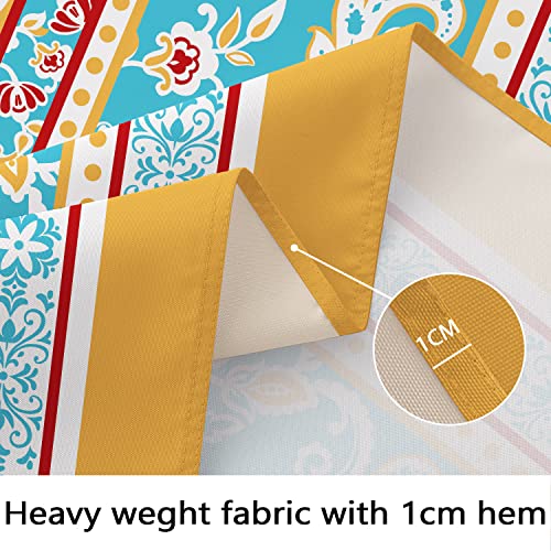 Bnejvif Oval Tablecloth Paisley Provence Tablecloth, French Oval Tablecloth, Floral Tablecloth, Spring/Summer Waterproof Wrinkle Free Durable Fabric Tablecloth For Oval Tables 54 X 72 In #TOP4