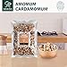 Soeos Amomum Cardamomum 4oz (113g), Authentic Herb, White Cardamom, Dried Bai Dou Kou, Amomum Krervanh, Round Cardamon, Cardamon Cluster, White Fruit Amomin, Elettaria Cardamomum, Fructus Amomi.