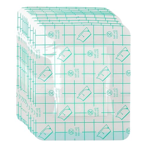 Apósito de película transparente, parches adhesivos para vendajes para heridas | 10 parches adhesivos impermeables para el cuidado de heridas para ducha,Escudo adhesivo para vendaje de heridas para ni