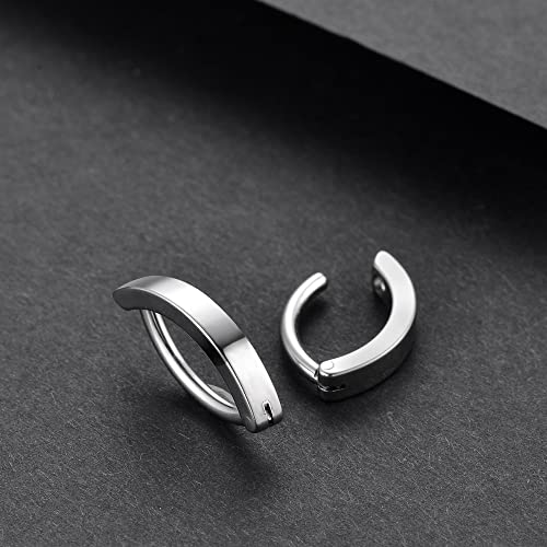 Gnoliew 14G Clicker Belly Button Rings For Women 316L Stainless Steel Belly Barbell Piercing Reverse Curved Navel Barbell Body Jewelry (3Pcs 10Mm) #TOP4