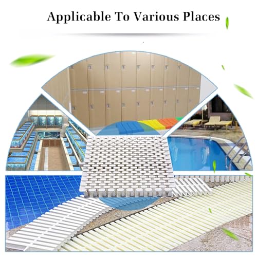 Genérico Rejilla de plástico para desagüe de Piscina | Rejilla Antideslizante para entradas de vehículos y Patios | Tapa de alcantarillado con Tres Orificios | Solución de Drenaje Duradera