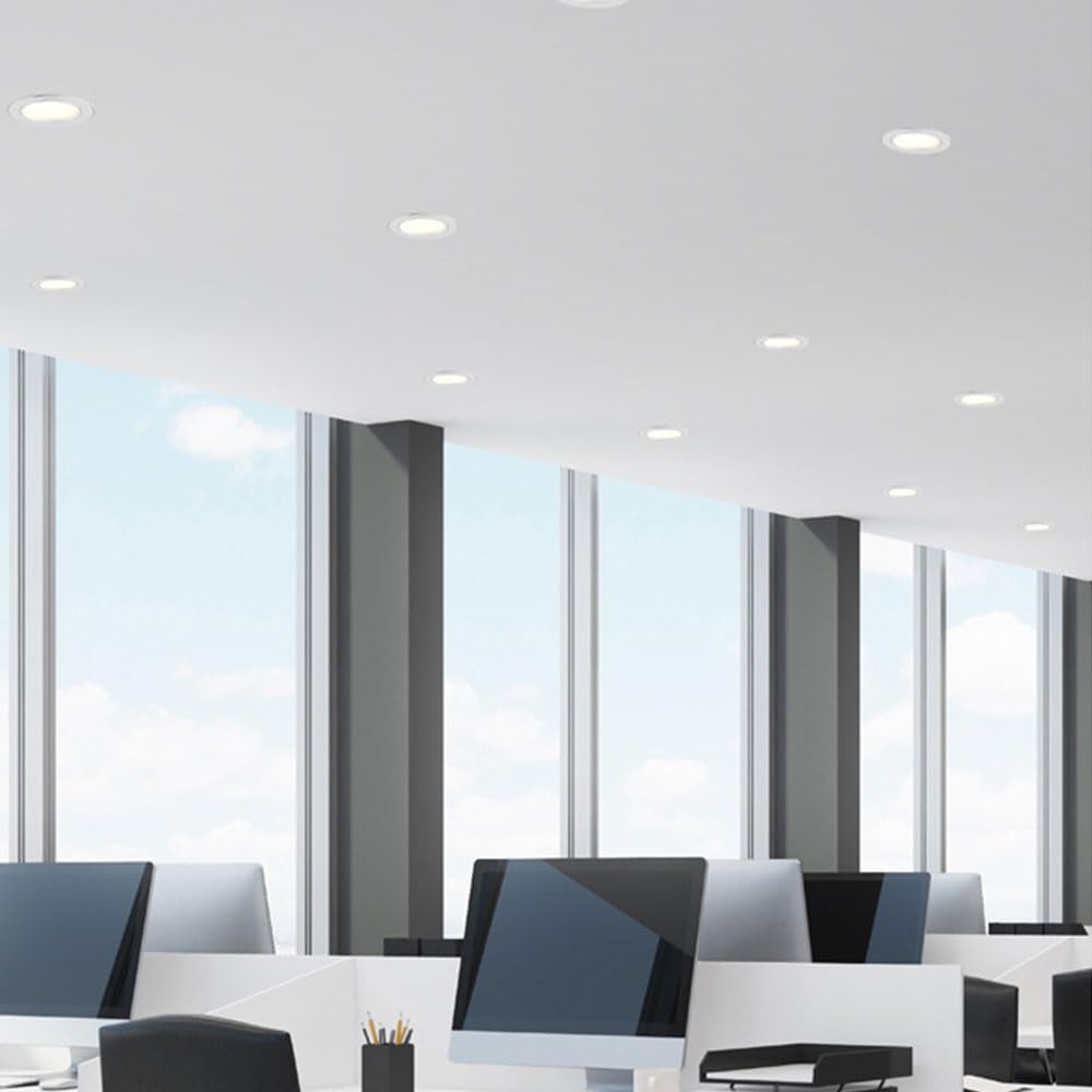 LED empotrable de Techo Comercial para hogar, Sala de Estar y Dormitorio. de Aluminio, 12/15/21 W, luz empotrada, Paquete de 1 o 4 Unidades.