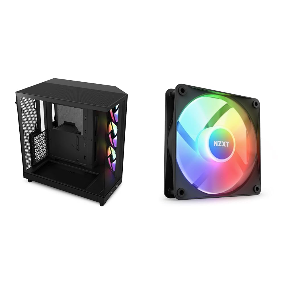 Amazon | 【セット買い】NZXT H6 Flow RGB Black 2面スモーク 強化
