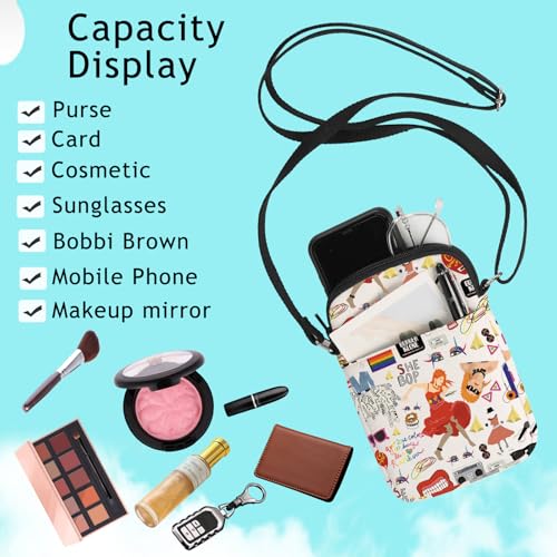 G2TUP 80s Singer Inspired Crossbody Bag 80s Lyrics Album Fans Gift Music Lyrics Shoulder Bag Singer Album Merch 6