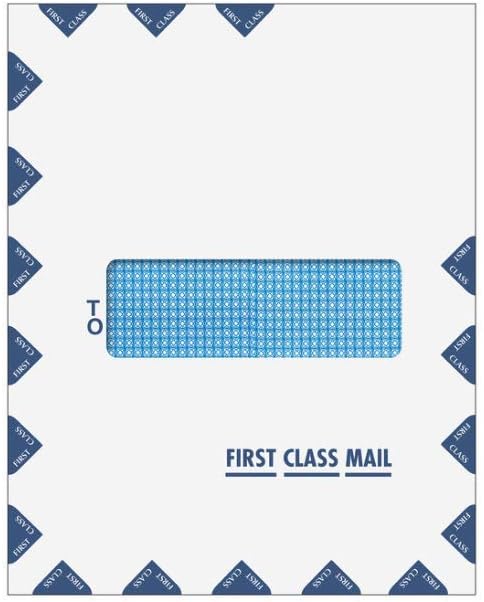 Single Window First Class Mail Envelope - Peel & Close, 100/Count
