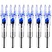KEAUP 12 Pack X Lighted Nocks Universal Fit for Arrows with ID .204/.233/.244/.246 Light Up Nocks with ON/Off Switch for Archery Hunting