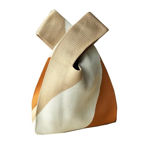 Image of Knot Bag, Mini Knit Tote Bag, Extra Thickened Japanese Knot Bag, Wristlet Handbag - 1 /2 /6 Pack