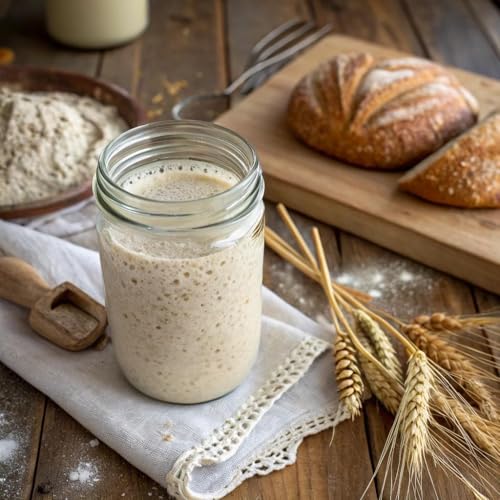 Living Dough - 233 Year Old San Francisco Sourdough Starter Culture - Active & Live Organic Sourdough Starter for Baking - For Artisan Bread, Pizza Dough, Waffles & More