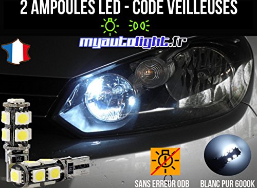 MyAutoLight - Pack Ampoules Voiture Pour Golf 6 - Veilleuses - Blanc Pur Effet Xénon Cover