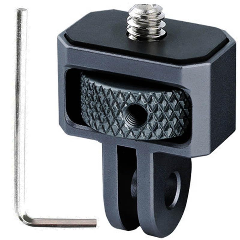 Aluminum Camera Tripod Adapter 1/4"-20 Conversion Adapter Mounts Compatible with Gopro Action Cameras Insta360 and Other Standard 1/4 Accessories, Quarter Inch Mount Adapter (Type CC)