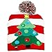 Lotsa Lites Flashing Holiday Knitted Hat Light Up Beanie (Red & White)